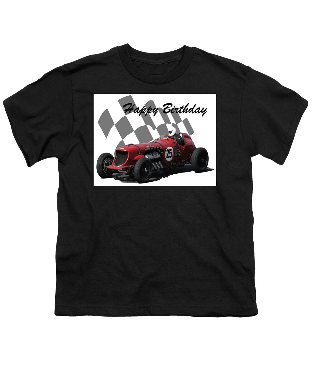 Racing Car Youth T-Shirt featuring the photograph Racing Car Birthday Card 3 by John Colley