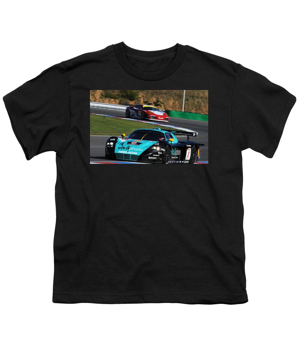 Racing Youth T-Shirt featuring the photograph Racing by Jackie Russo