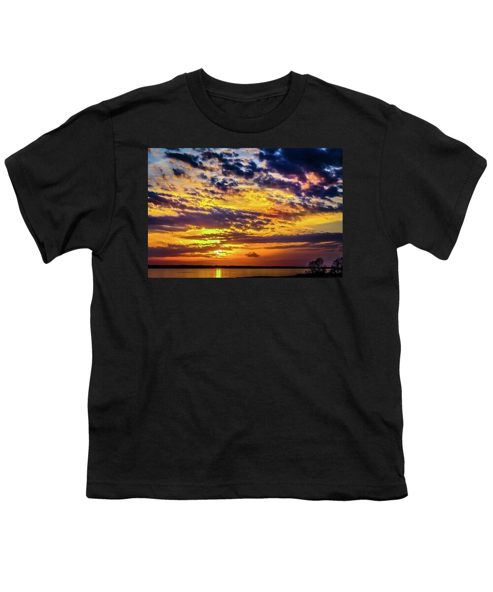 Sunset Youth T-Shirt featuring the photograph Rainy Day Sunset - 4 by Barry Jones