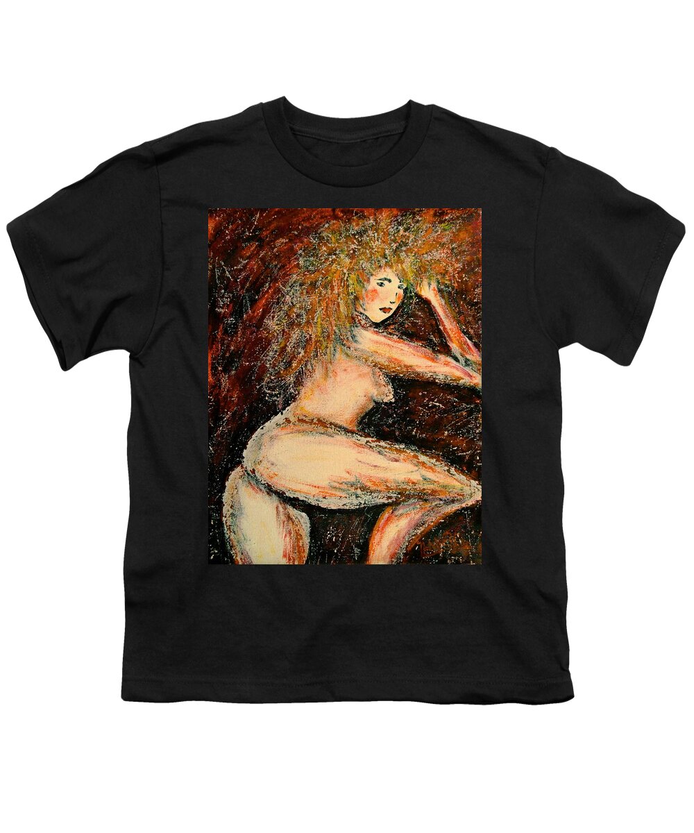 Nude Dancer Youth T-Shirt featuring the painting Redhead Dancer by Natalie Holland