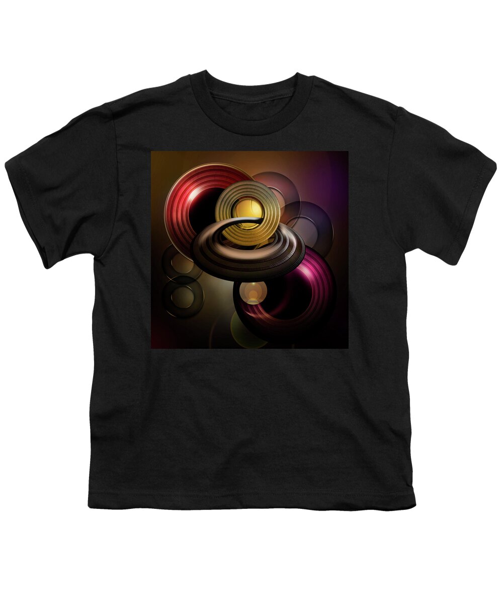 Rings Youth T-Shirt featuring the digital art Ringed by Andy Young