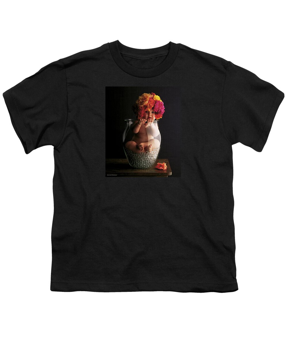 Rose Youth T-Shirt featuring the photograph Vase of Roses by Anne Geddes