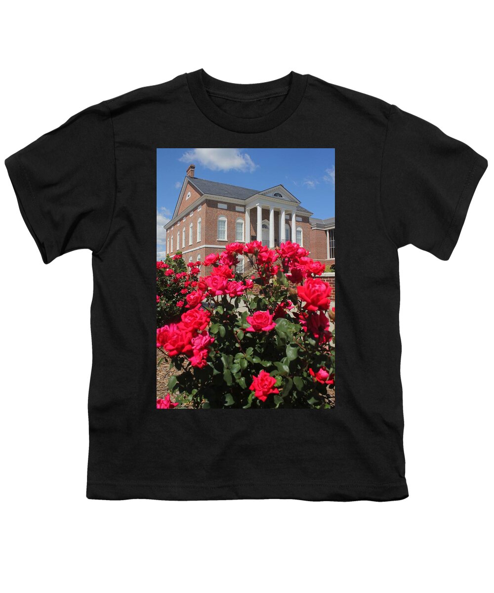 Lancaster Youth T-Shirt featuring the photograph Roses at the Court House 3 by Joseph C Hinson