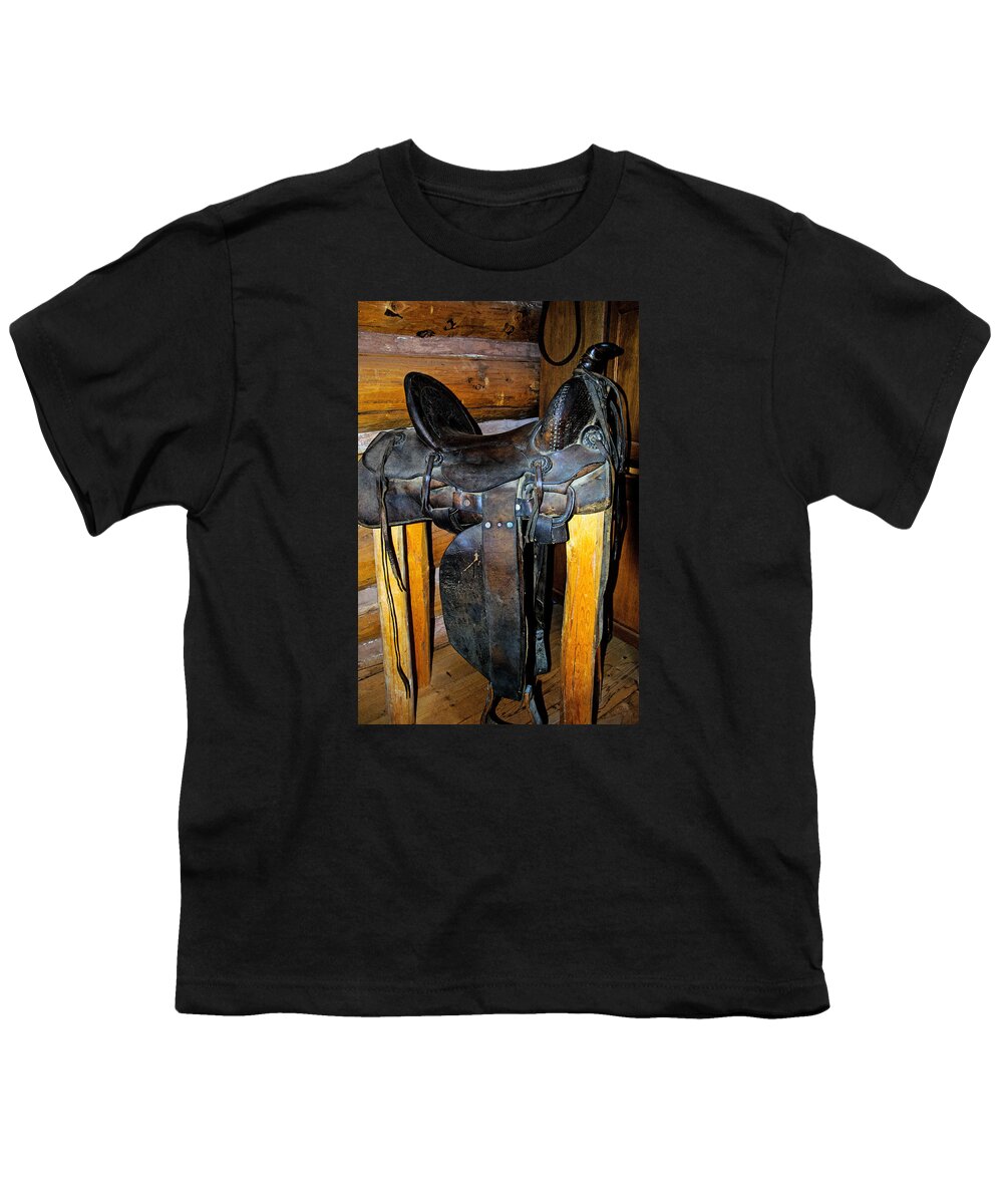 Saddle Youth T-Shirt featuring the photograph Saddle Up by Tikvah's Hope