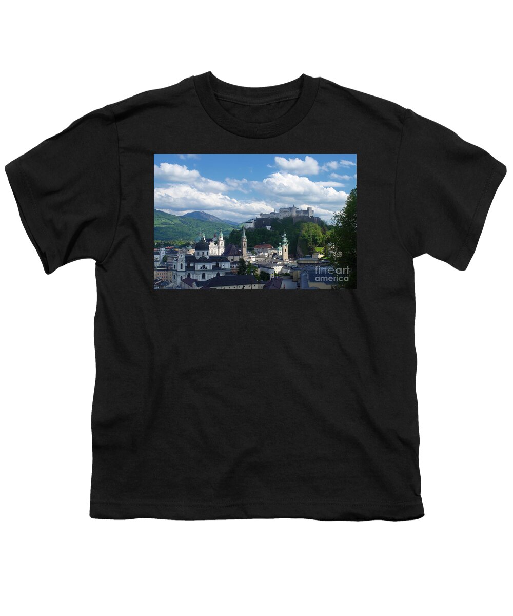 Europe Youth T-Shirt featuring the photograph Salzburg Austria old town 4 by Rudi Prott