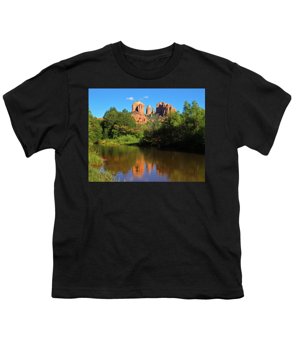 Sedona Cathedral Rock Youth T-Shirt featuring the photograph Sedona by Greg Smith