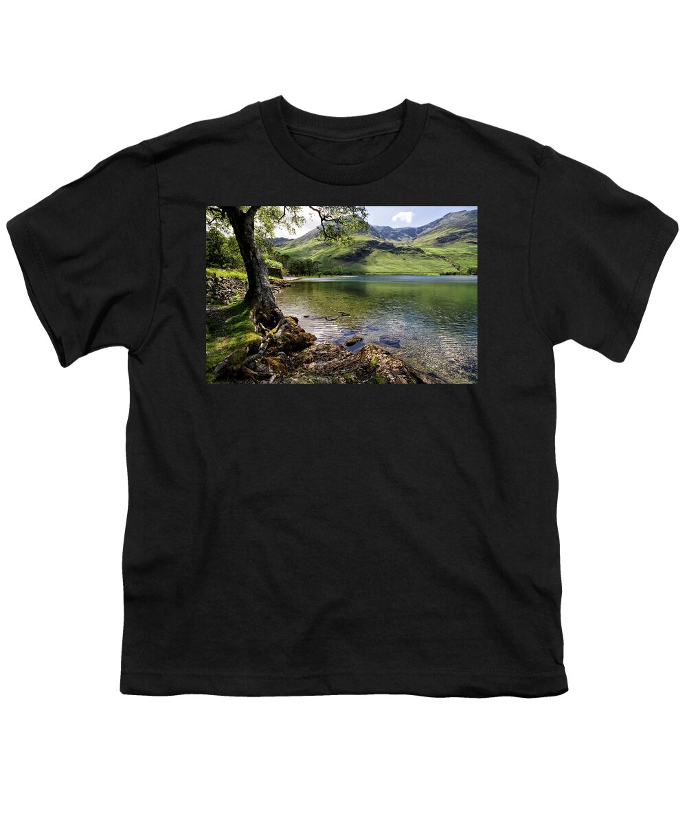 Lake Youth T-Shirt featuring the photograph Shady Rest at Buttermere by Shirley Mitchell
