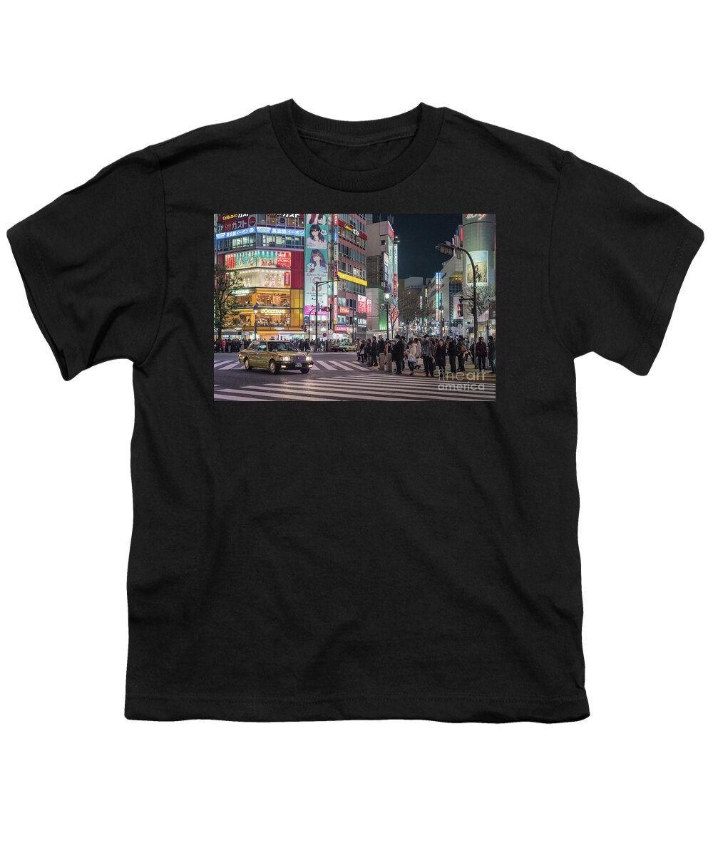 Shibuya Youth T-Shirt featuring the photograph Shibuya Crossing, Tokyo Japan by Perry Rodriguez