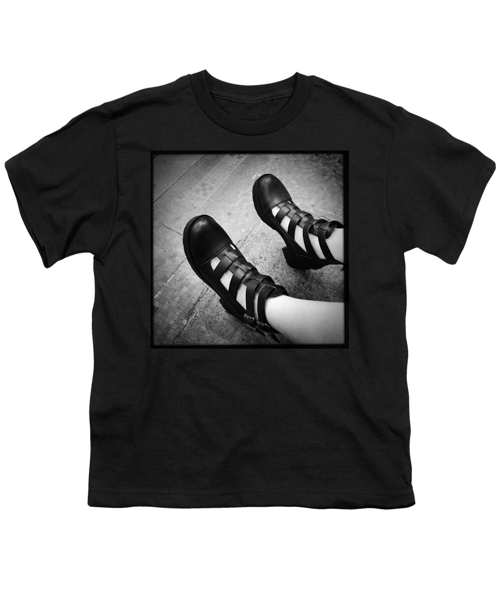 Bnw Youth T-Shirt featuring the photograph Shoe-In by Mark David Gerson