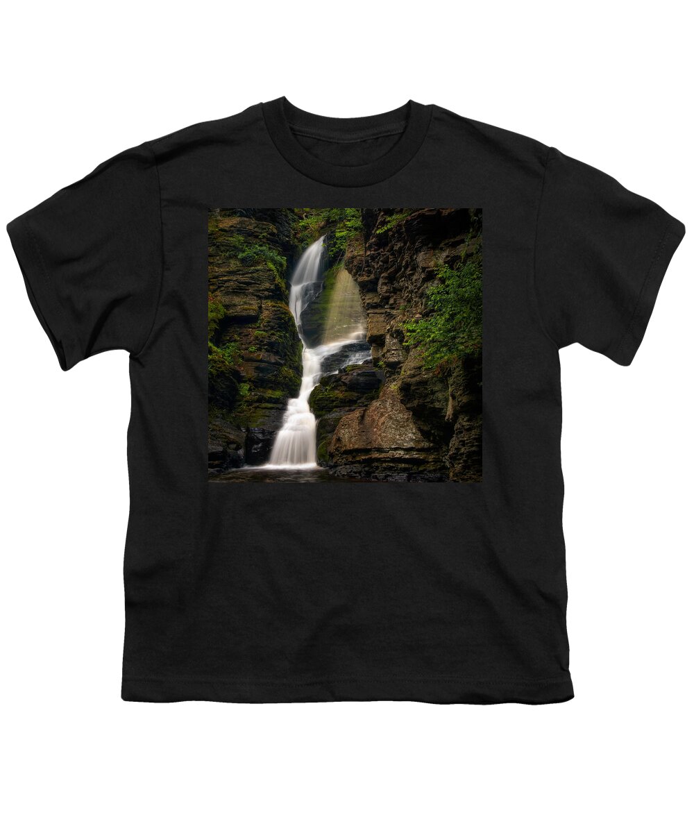 Waterfalls Youth T-Shirt featuring the photograph Shower of Eden by Neil Shapiro