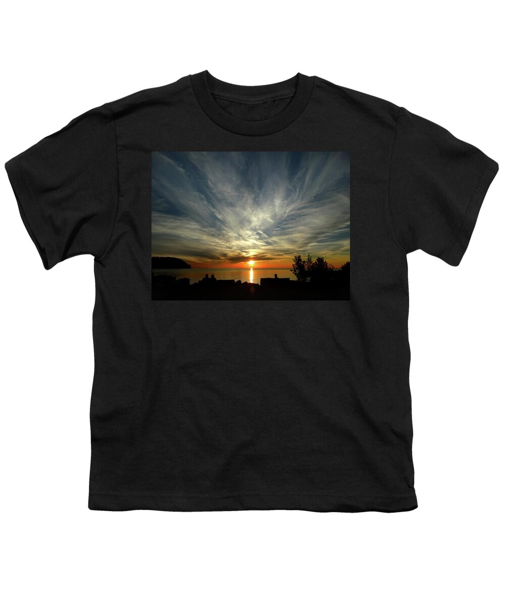 Sunset Youth T-Shirt featuring the photograph Sister Bay Sunset by David T Wilkinson