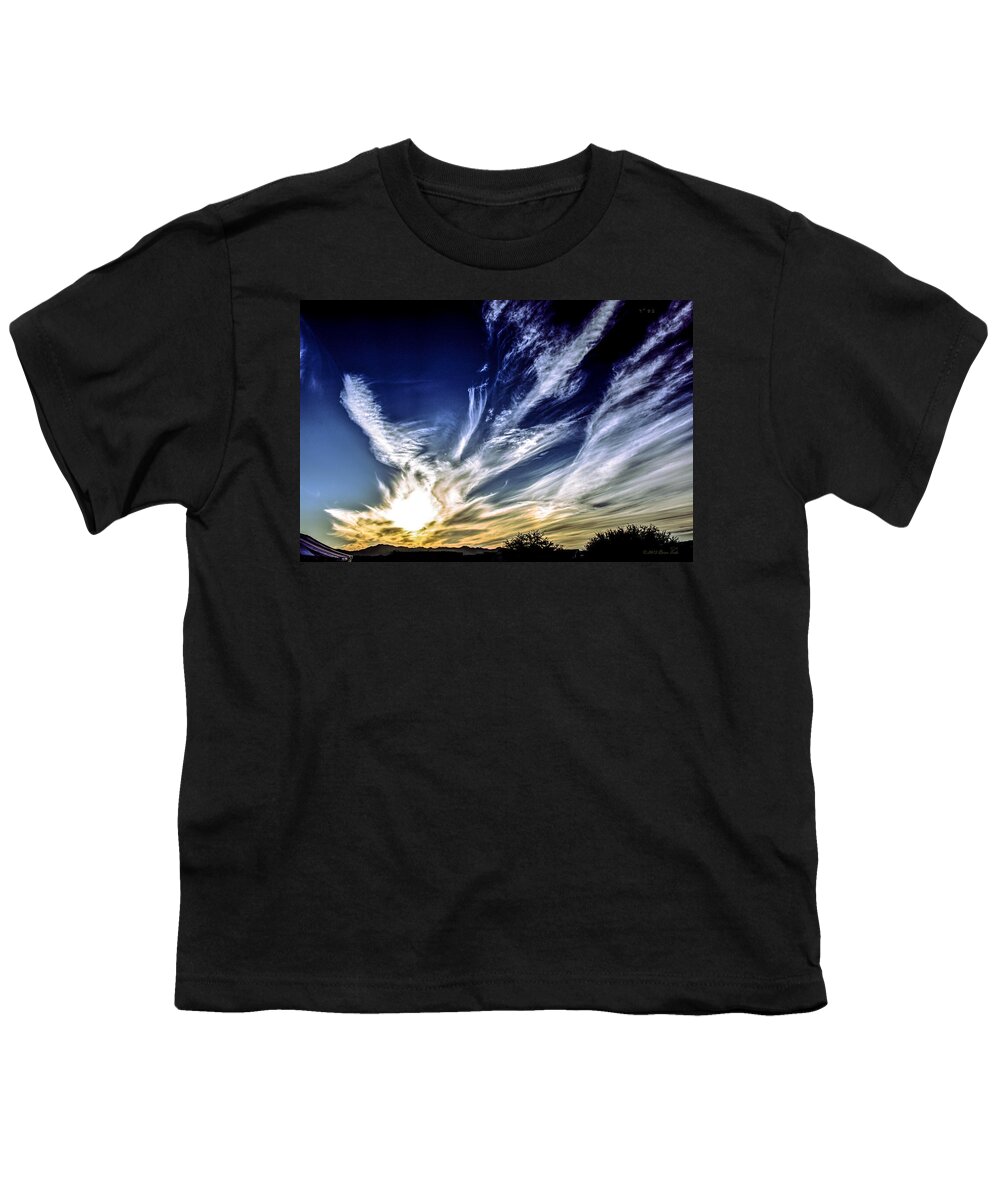 Clouds Youth T-Shirt featuring the photograph Sky Artistry Over Chandler Arizona by Brian Tada