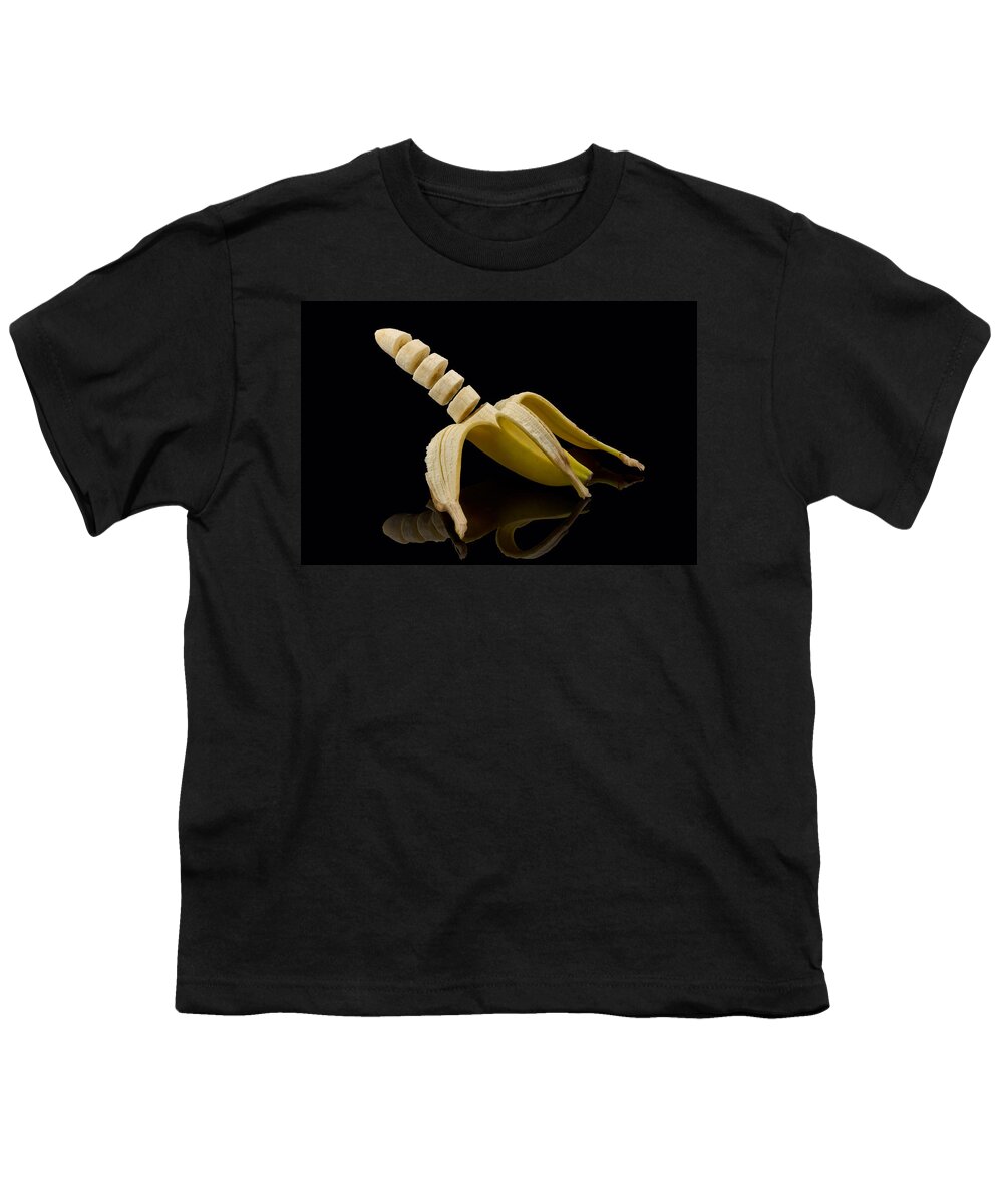 Abstract Youth T-Shirt featuring the photograph Sliced Banana by Gert Lavsen