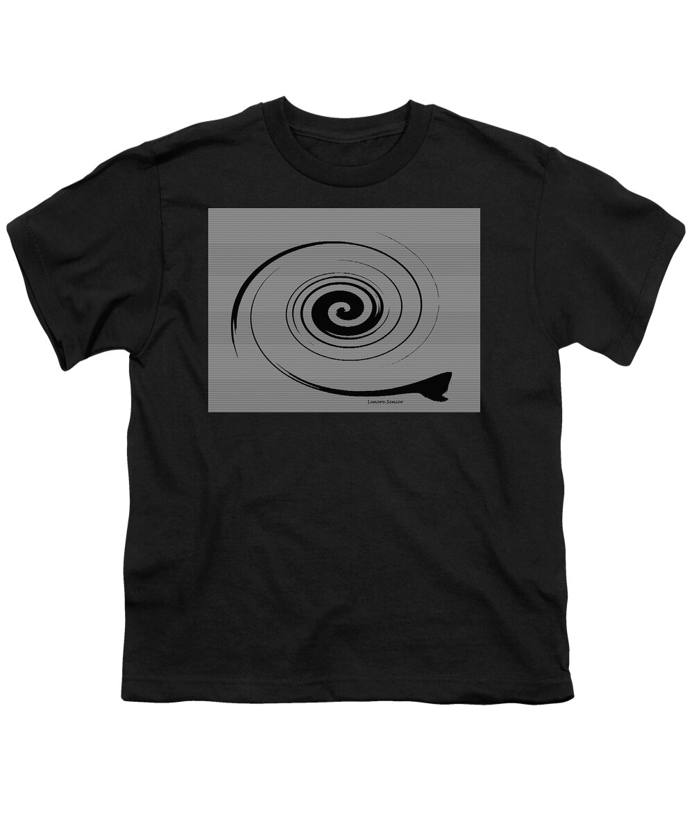 Abstract Youth T-Shirt featuring the mixed media Snail by Lenore Senior