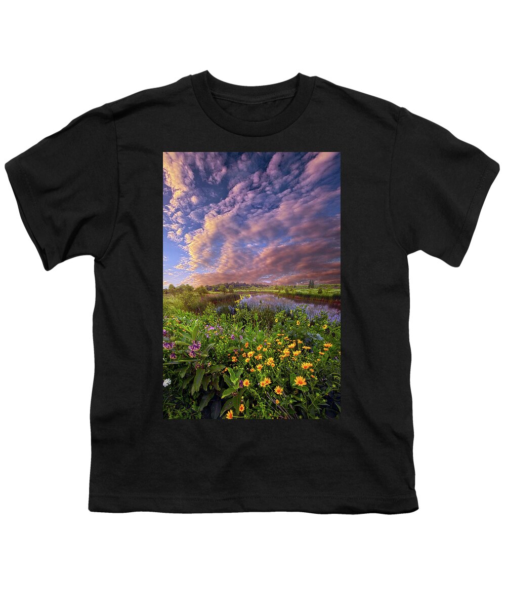 Wisconsin Horizons By Phil Koch Youth T-Shirt featuring the photograph Sometimes We Are In Doubt But Never In Despair by Phil Koch