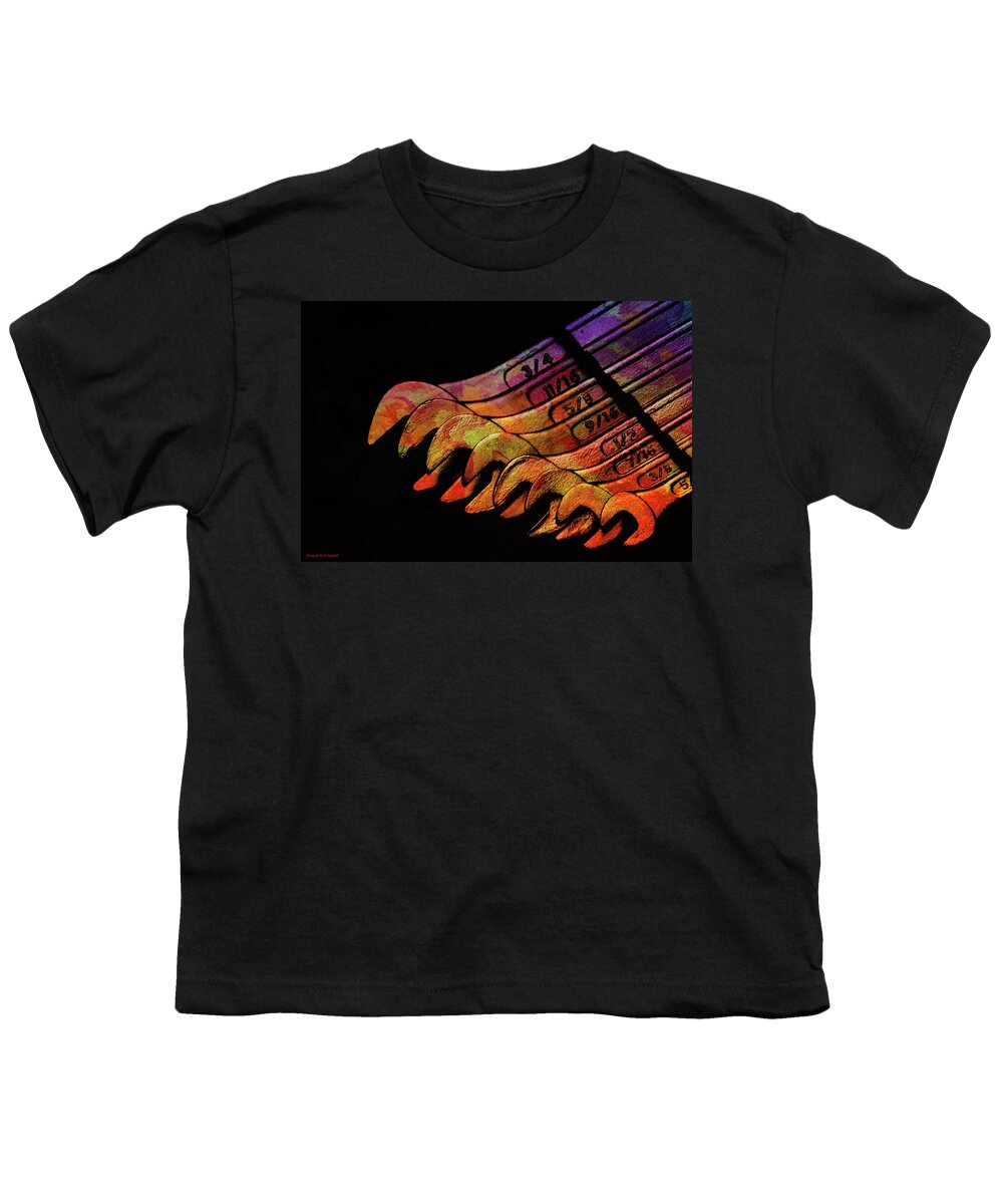 Spanners Photography Youth T-Shirt featuring the photograph Spanners 01 by Kevin Chippindall