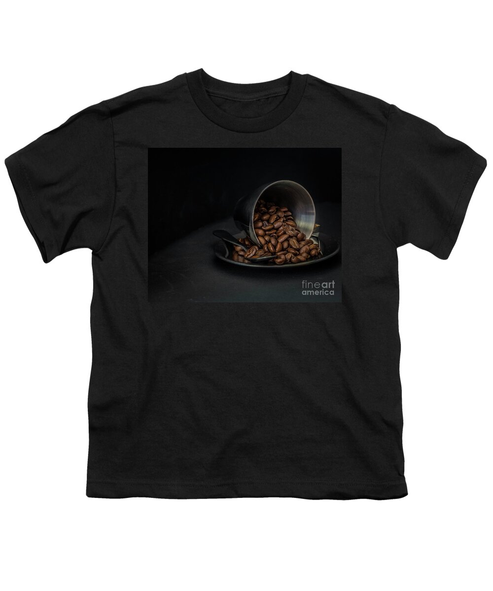 Coffee Youth T-Shirt featuring the photograph Spilled beans by Agnes Caruso