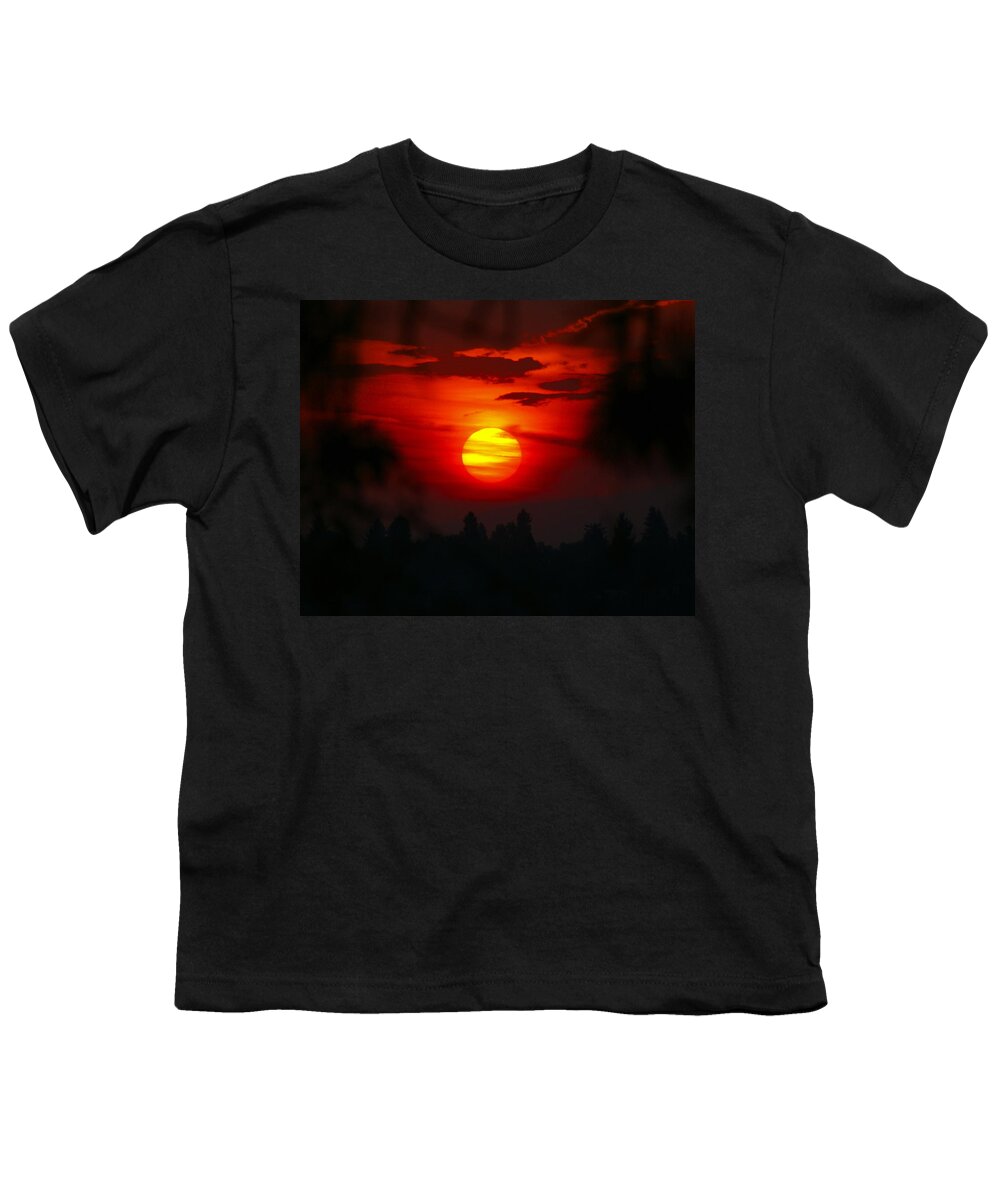 Nature Youth T-Shirt featuring the photograph Spokane Sunrise by Ben Upham III