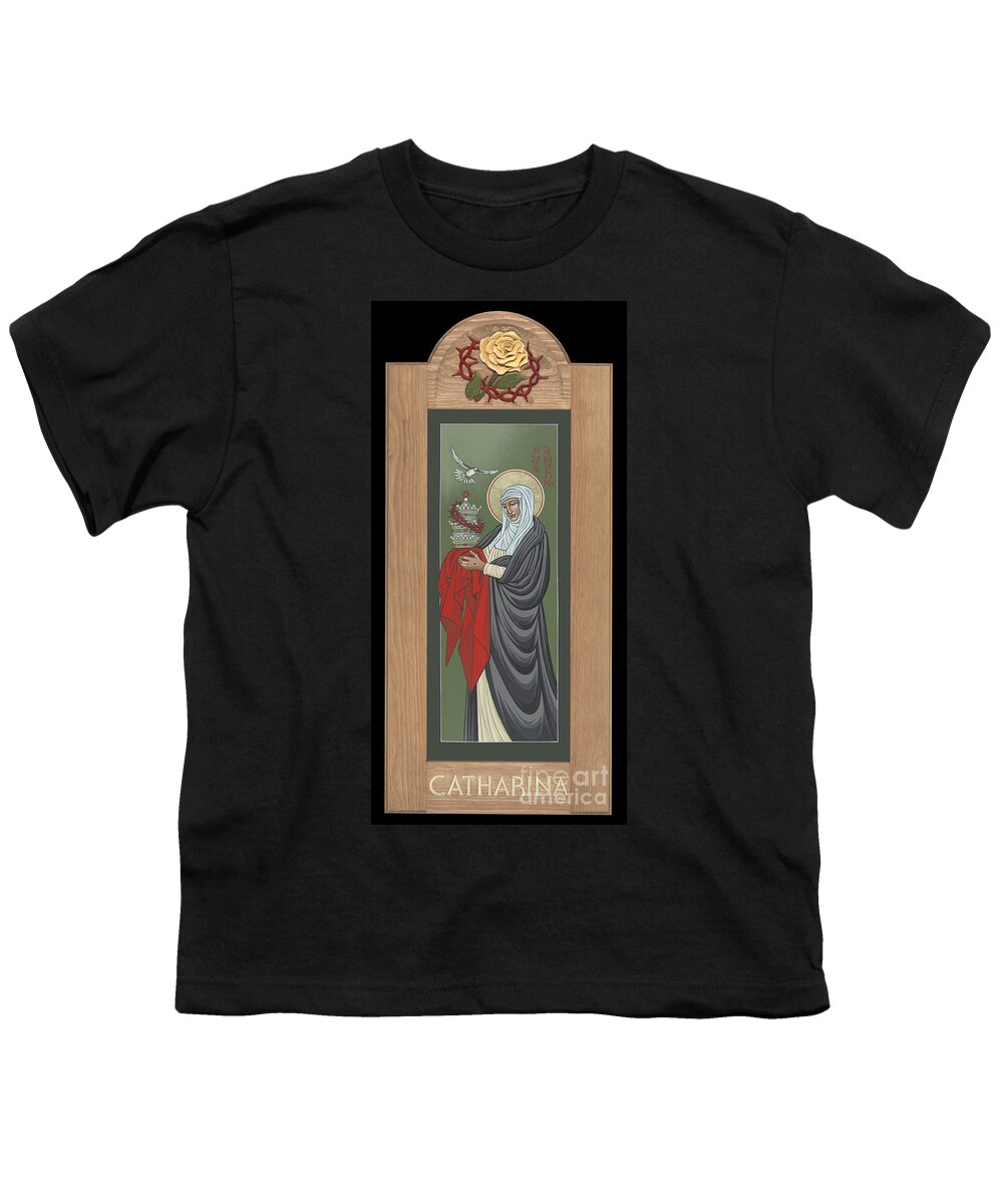 St Catherine Of Siena: Guardian Of The Papacy Youth T-Shirt featuring the painting St Catherine of Siena with frame by William Hart McNichols