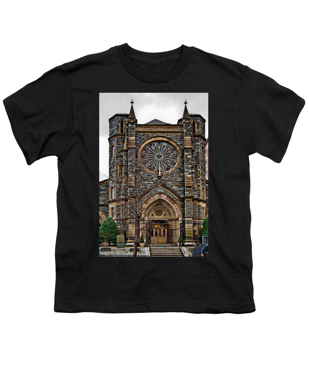 Structure Youth T-Shirt featuring the photograph St. Patrick's Church by Christopher Holmes