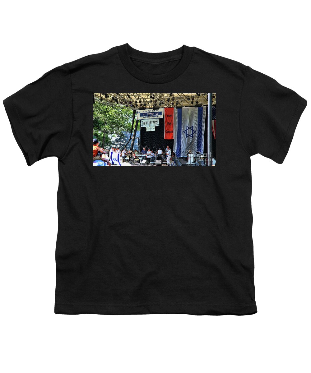 Jewish Youth T-Shirt featuring the photograph Stage Music Israel Central Park by Chuck Kuhn