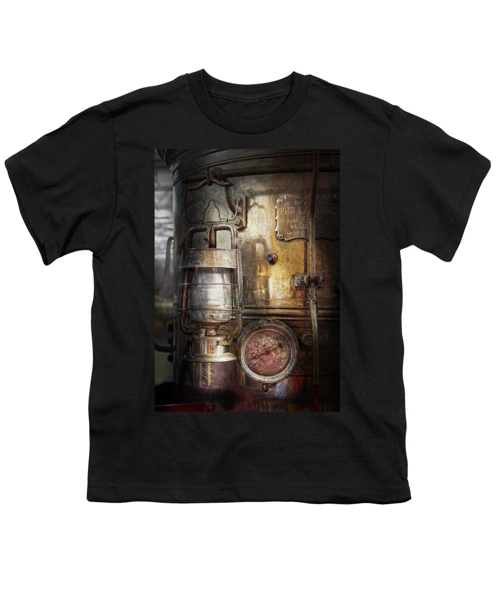 Hdr Youth T-Shirt featuring the photograph Steampunk - Silent into the night by Mike Savad