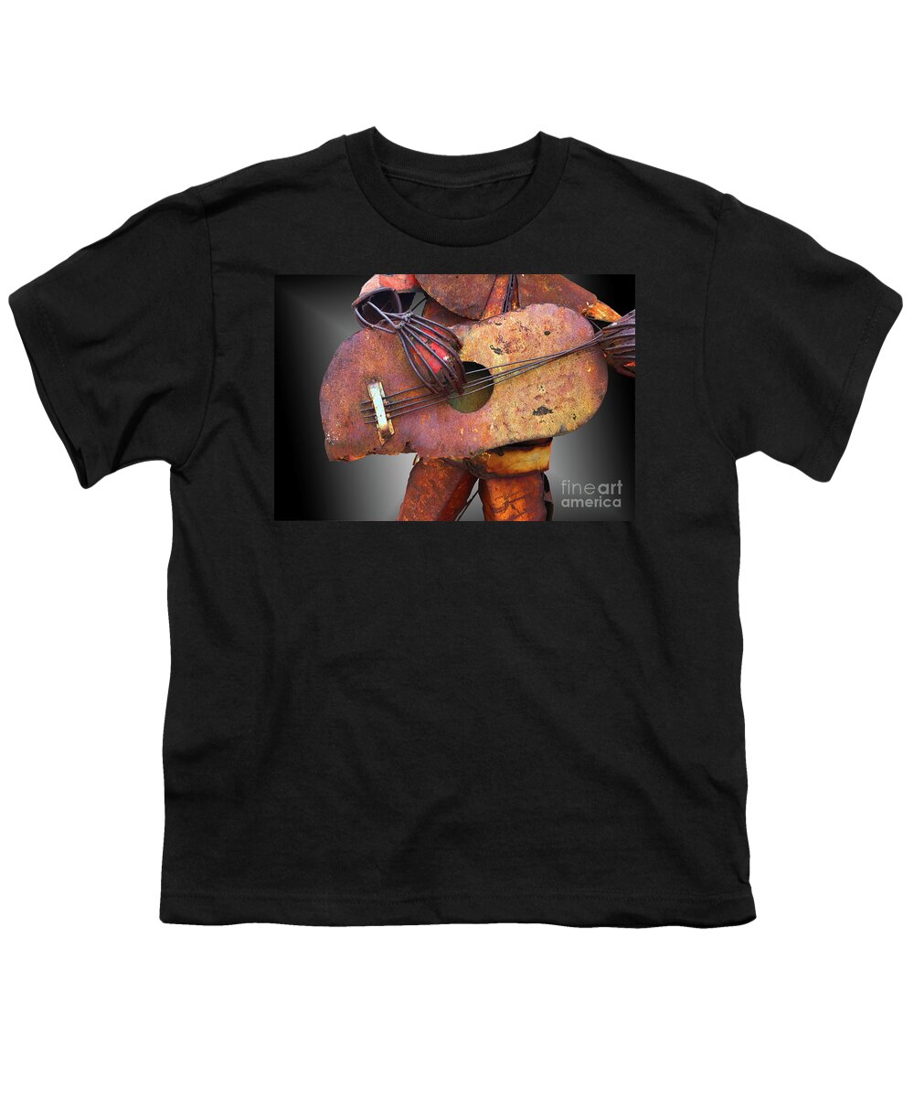 Guitar Youth T-Shirt featuring the photograph Steel Guitar - or - Too many fingers and not enough strings by Tim Hightower