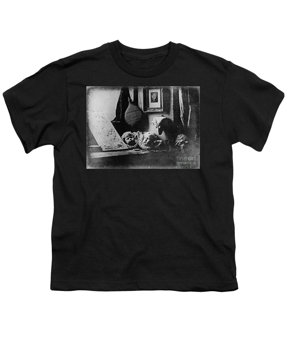 Louis Daguerre Youth T-Shirt featuring the photograph Still Life By Daguerre, First Photo by Science Source