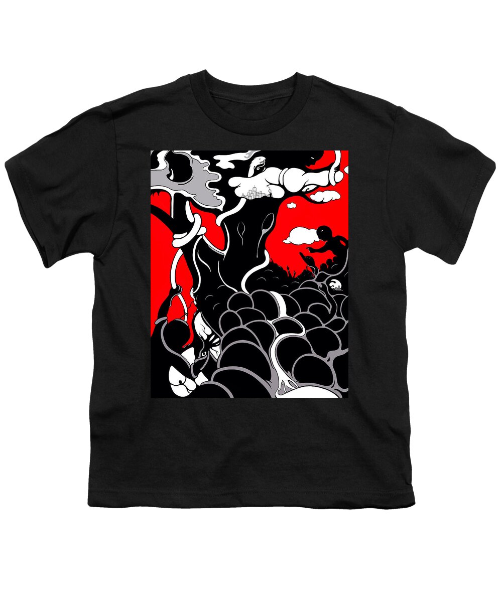 Female Youth T-Shirt featuring the digital art Strife by Craig Tilley