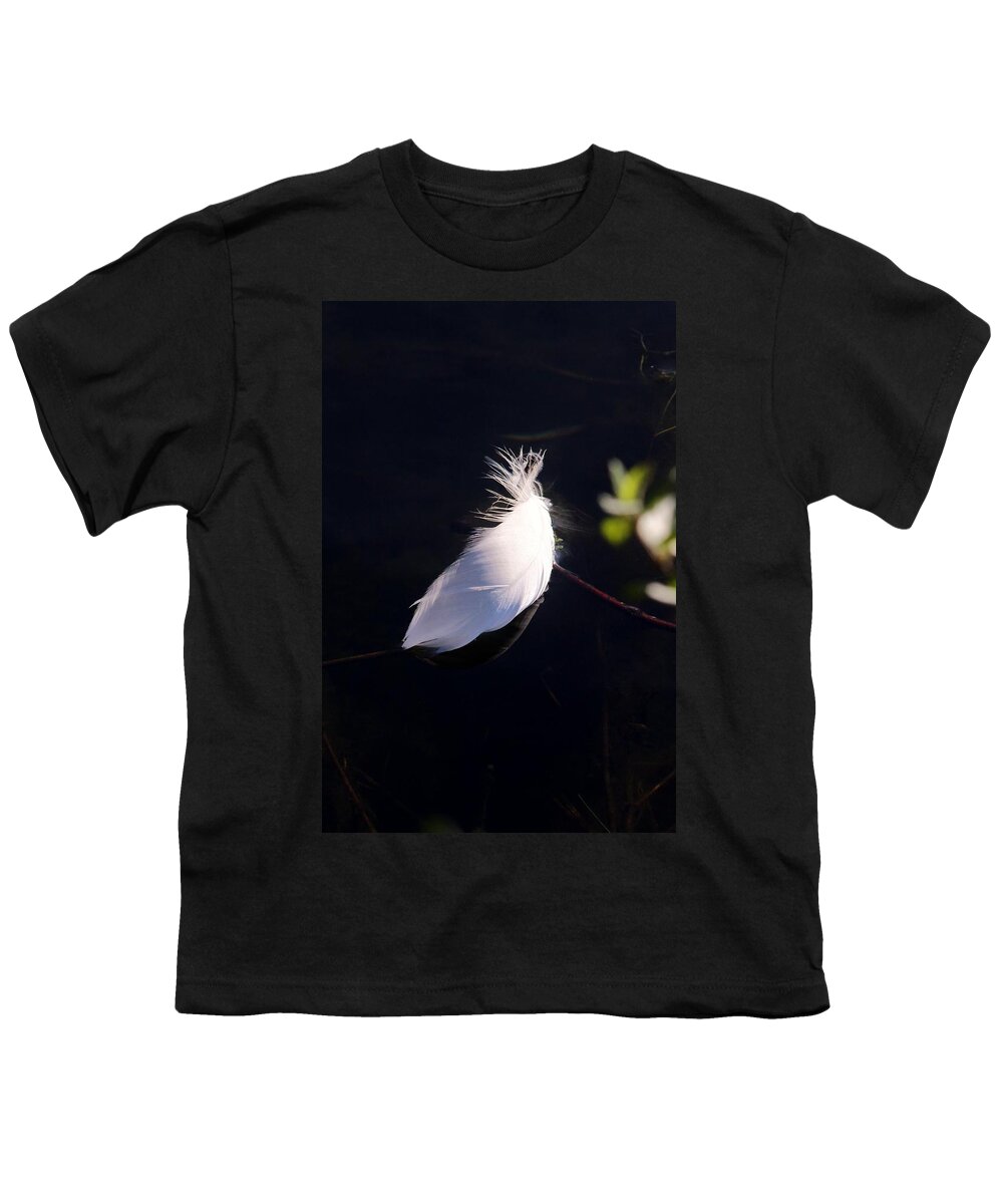 Karen Silvestri Youth T-Shirt featuring the photograph Sunlit Feather by Karen Silvestri