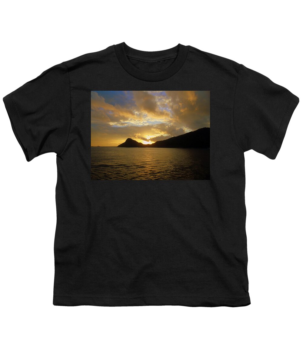 Sun Rise Youth T-Shirt featuring the photograph Sunrise Aburatsu Japan by Susan Lafleur