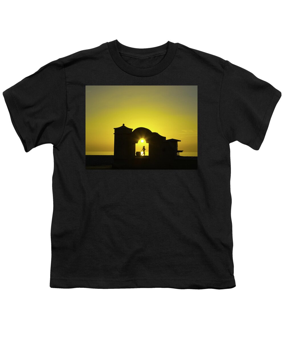 Sunrise Youth T-Shirt featuring the photograph Sunrise Hollywood Florida by Dart Humeston