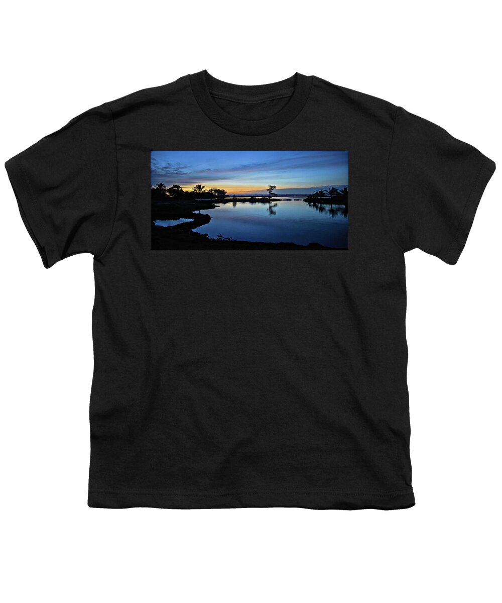 Sunrise Youth T-Shirt featuring the photograph Sunrise Lagoon by Jeannee Gannuch