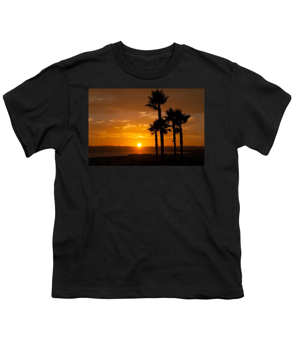 Coronado Youth T-Shirt featuring the photograph Sunset in Coronado San Diego by Roberta Kayne