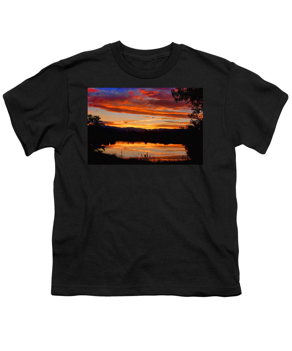 Red Youth T-Shirt featuring the photograph Sunset Reflections by James BO Insogna