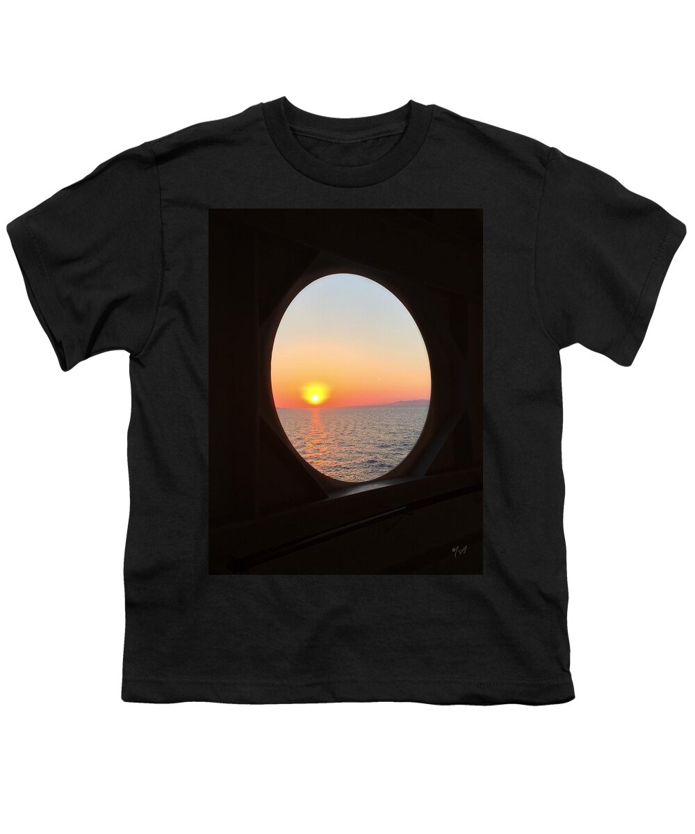 Sunset Through A Porthole Youth T-Shirt featuring the photograph Sunset through a Porthole by Mark Taylor