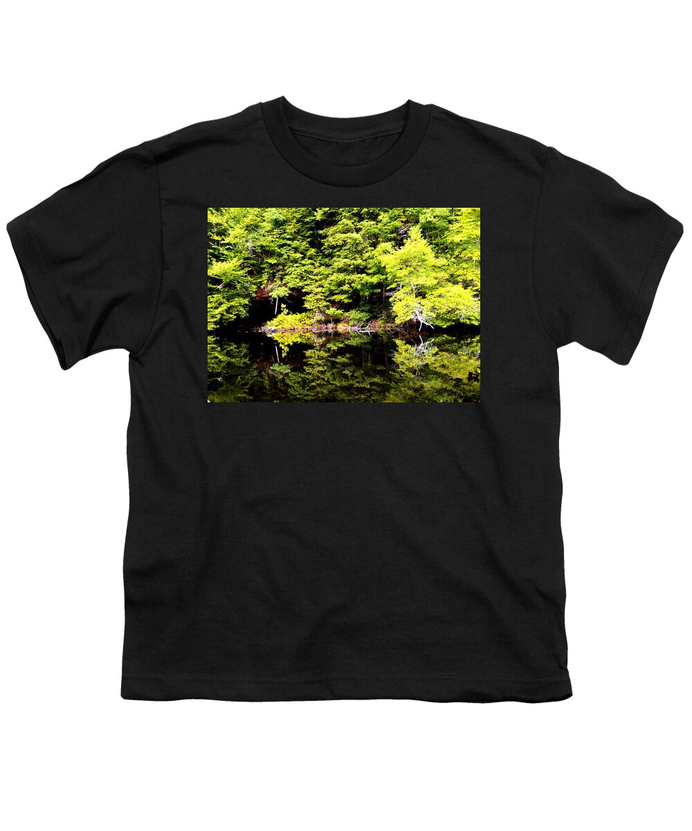  Water Reflection Youth T-Shirt featuring the photograph Surreal Springs Reflection by Stacie Siemsen