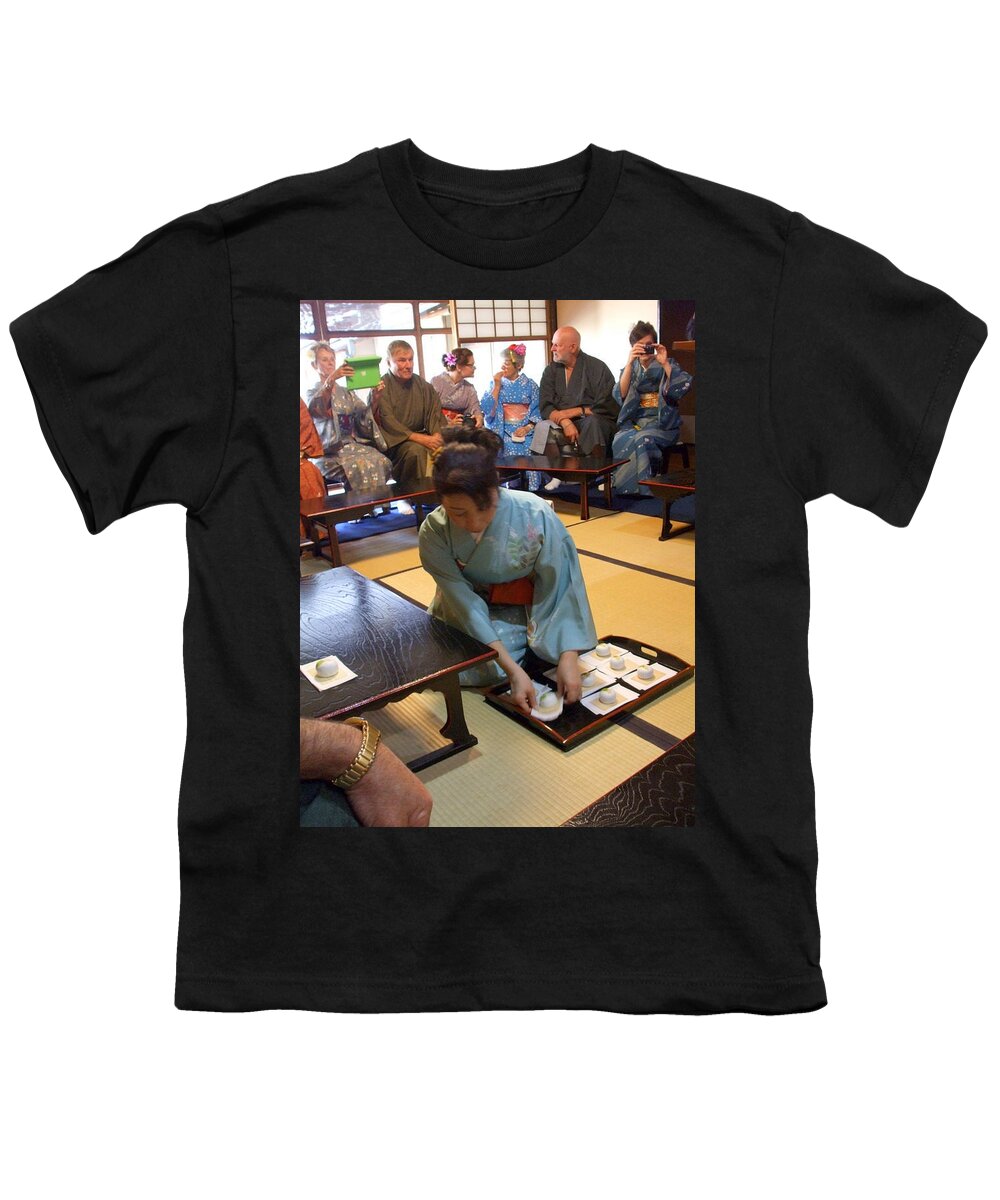 Kyoto Youth T-Shirt featuring the photograph Tea Ceromony Kyoto Japan by Mackenzie Moulton