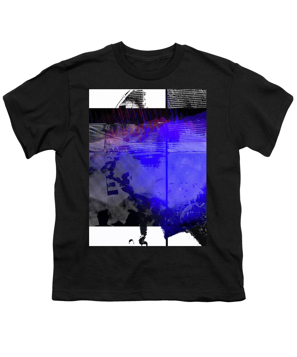 Face Youth T-Shirt featuring the digital art The blue unknown woman by Gabi Hampe