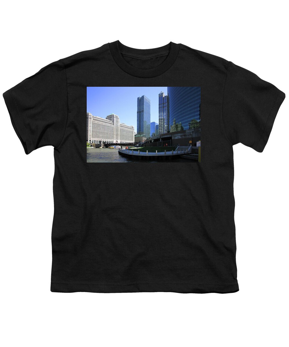 Chicago Youth T-Shirt featuring the photograph The Chicago River by Jackson Pearson