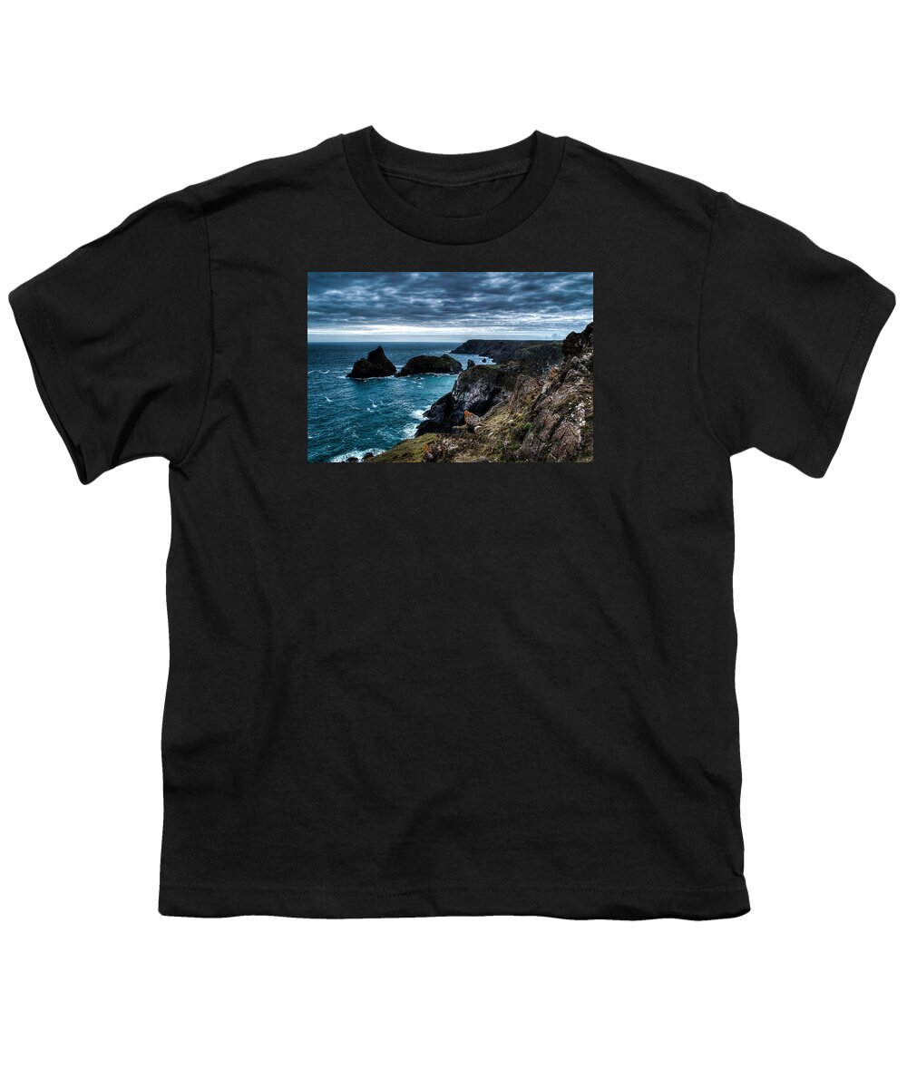 Lizard Point And Kynance Cove Youth T-Shirt featuring the photograph The Coast by Britten Adams