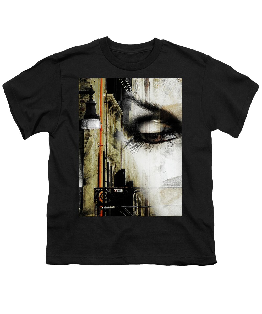 Eye Youth T-Shirt featuring the photograph The eye and the street light by Gabi Hampe