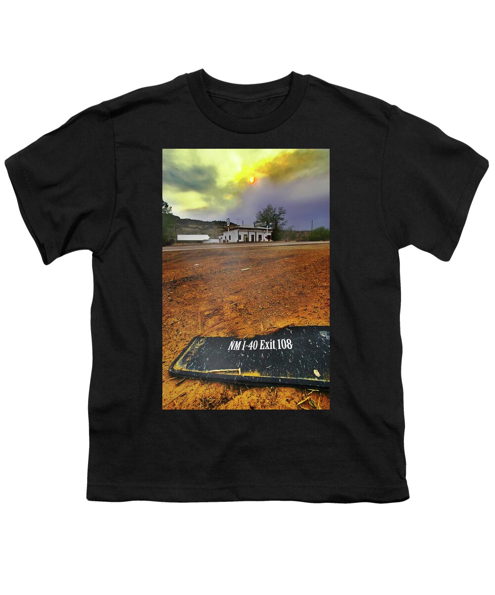 Route 66 Youth T-Shirt featuring the photograph The Ghost of Interstate 40 by Micah Offman