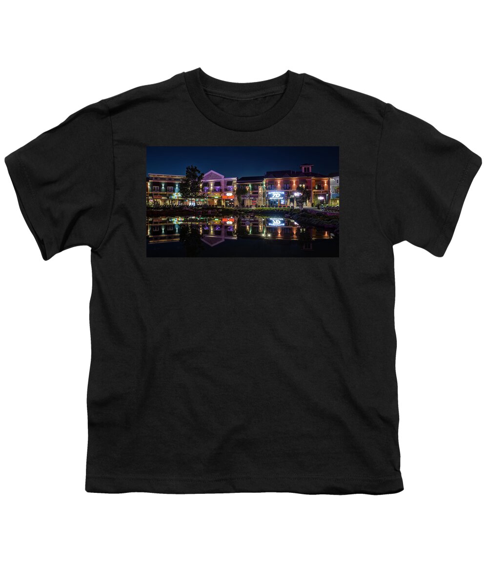 The Island Youth T-Shirt featuring the photograph The Island Shops by Greg and Chrystal Mimbs