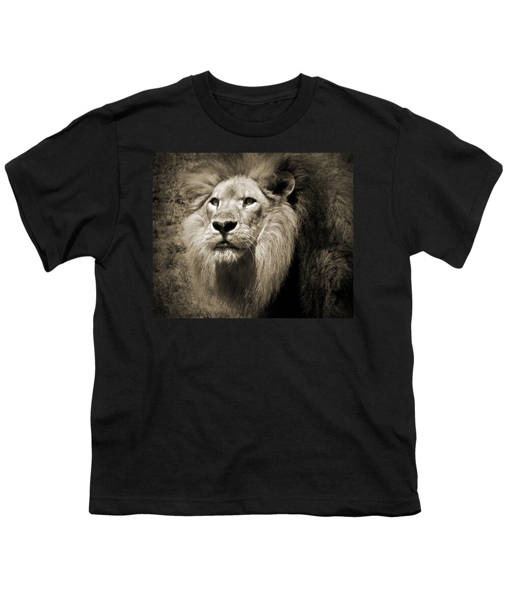 Lion Youth T-Shirt featuring the photograph The King II by Steven Sparks