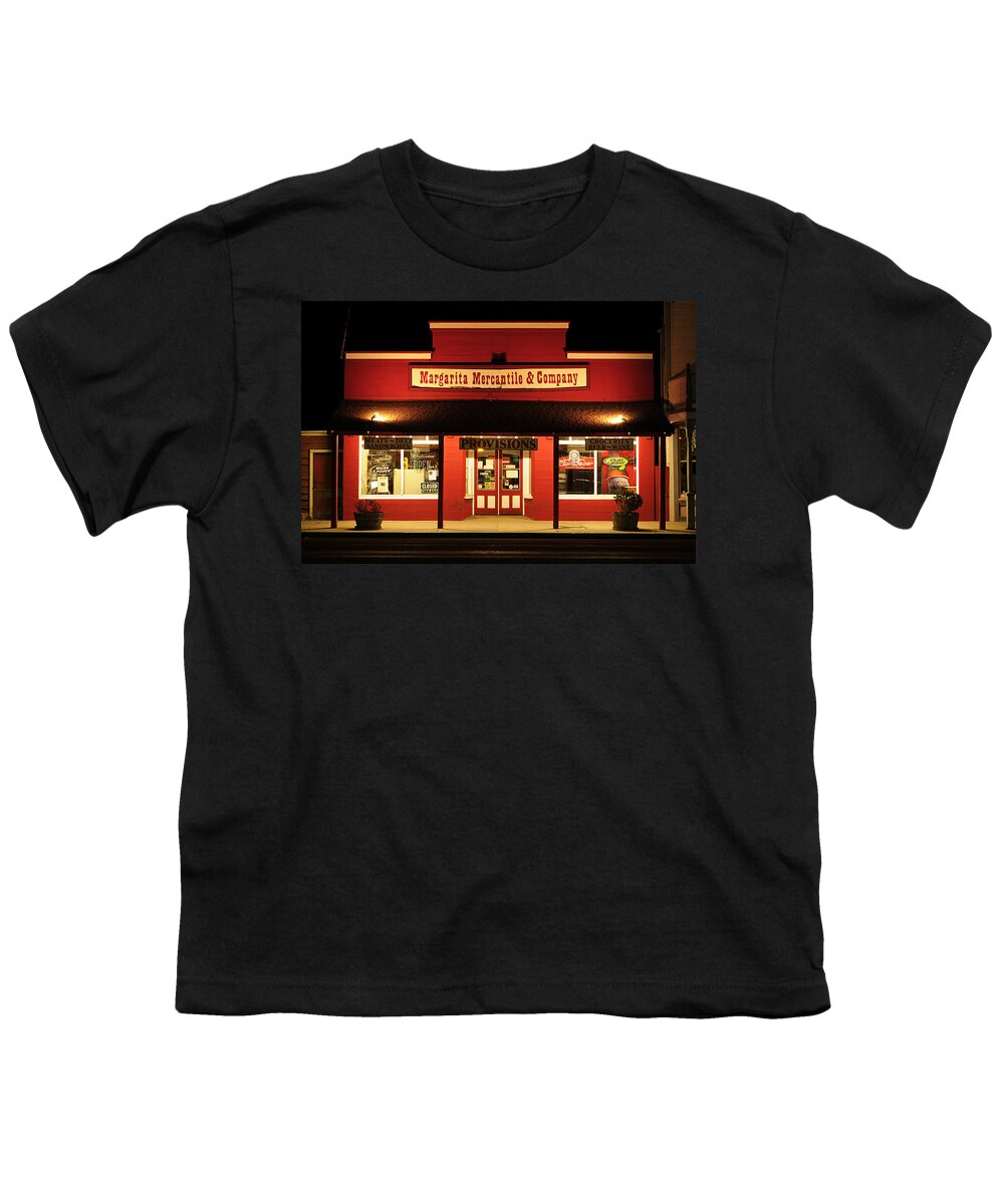 Darin Volpe Architecture Youth T-Shirt featuring the photograph The Merc - General Store in Santa Margarita California by Darin Volpe