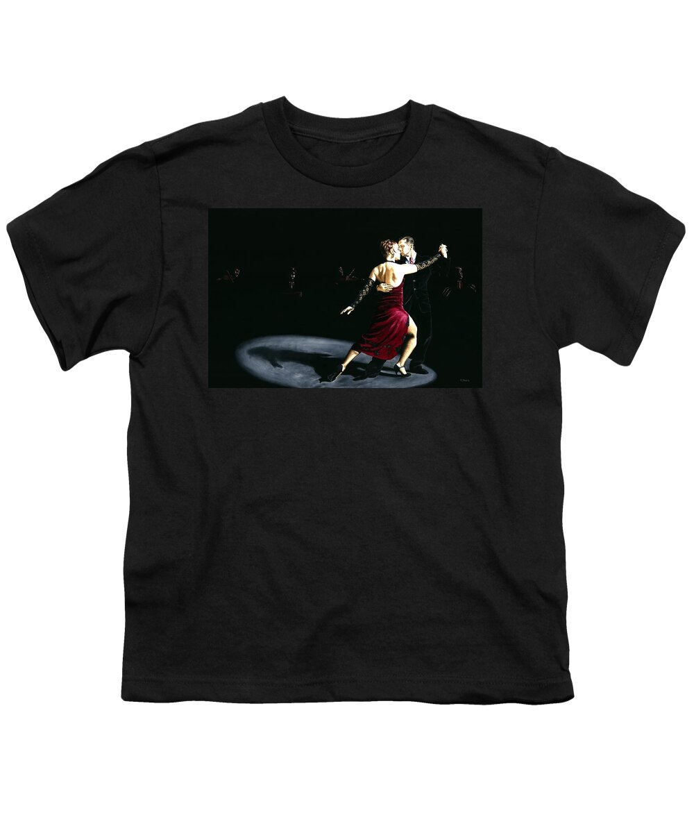 Tango Youth T-Shirt featuring the painting The Rhythm of Tango by Richard Young