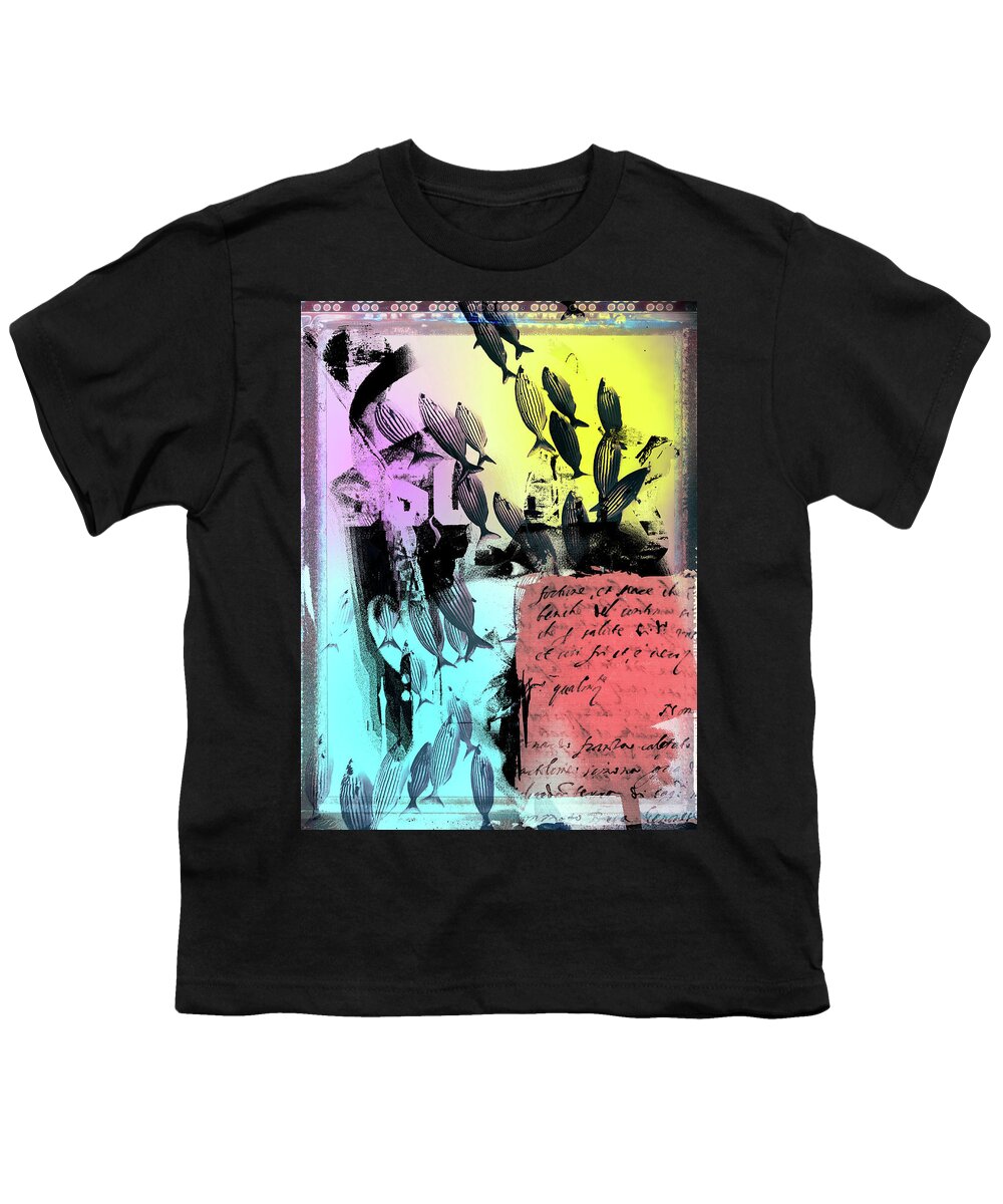 Woman Youth T-Shirt featuring the photograph The woman and the fishes by Gabi Hampe