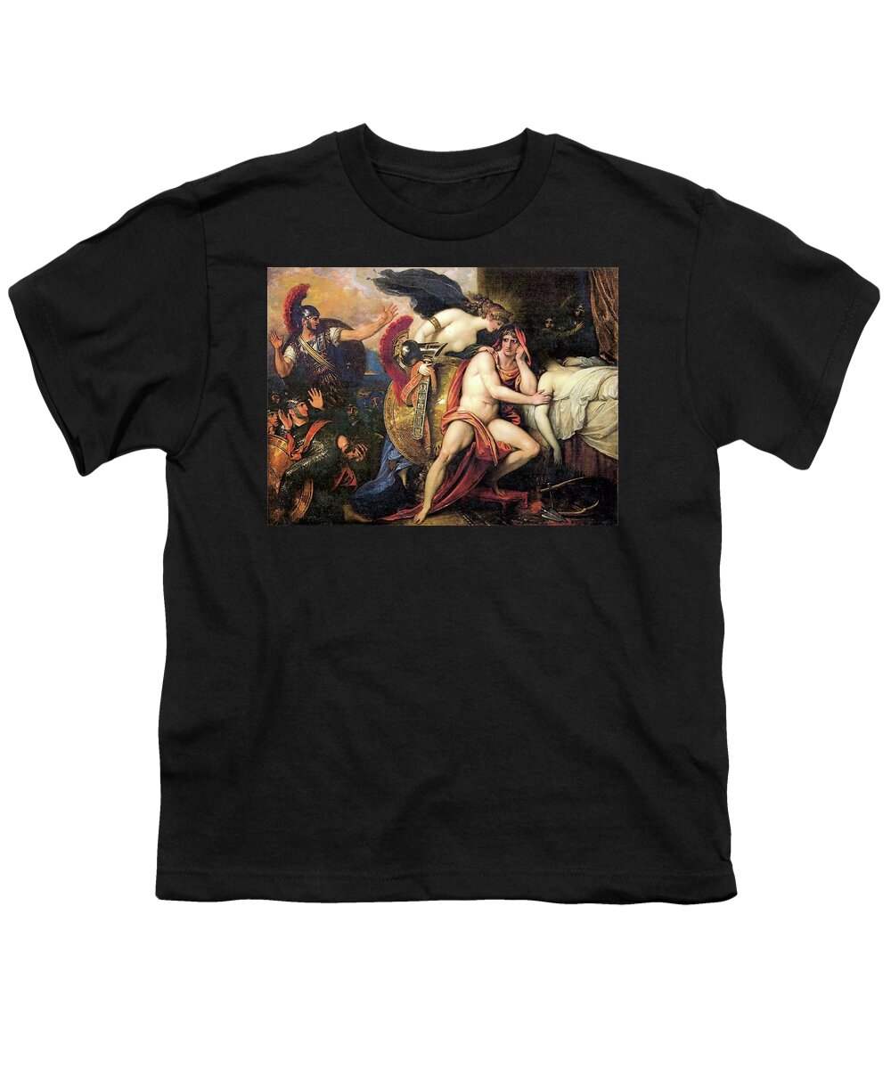 Thetis Youth T-Shirt featuring the painting Thetis brings the Armor of Achilles by Benjamin West