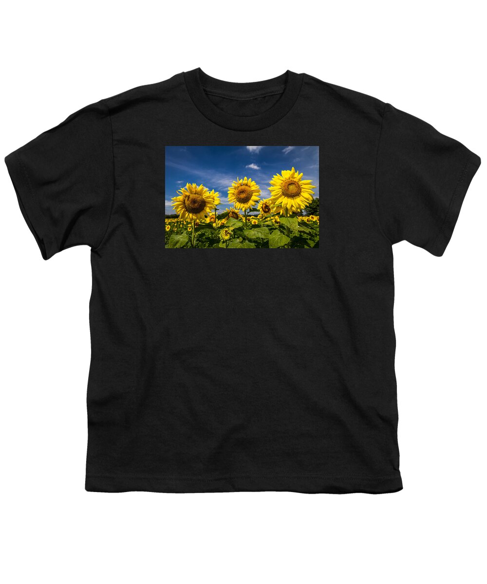 Blue Sky Youth T-Shirt featuring the photograph Three Suns by Ron Pate